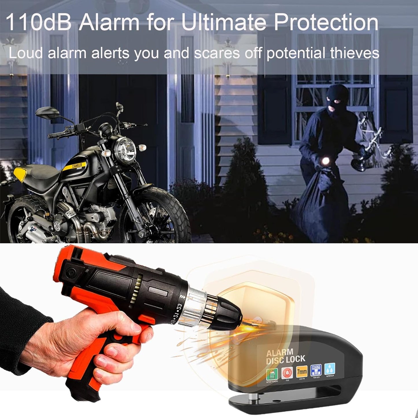 Motorcycle Alarm Disc Lock