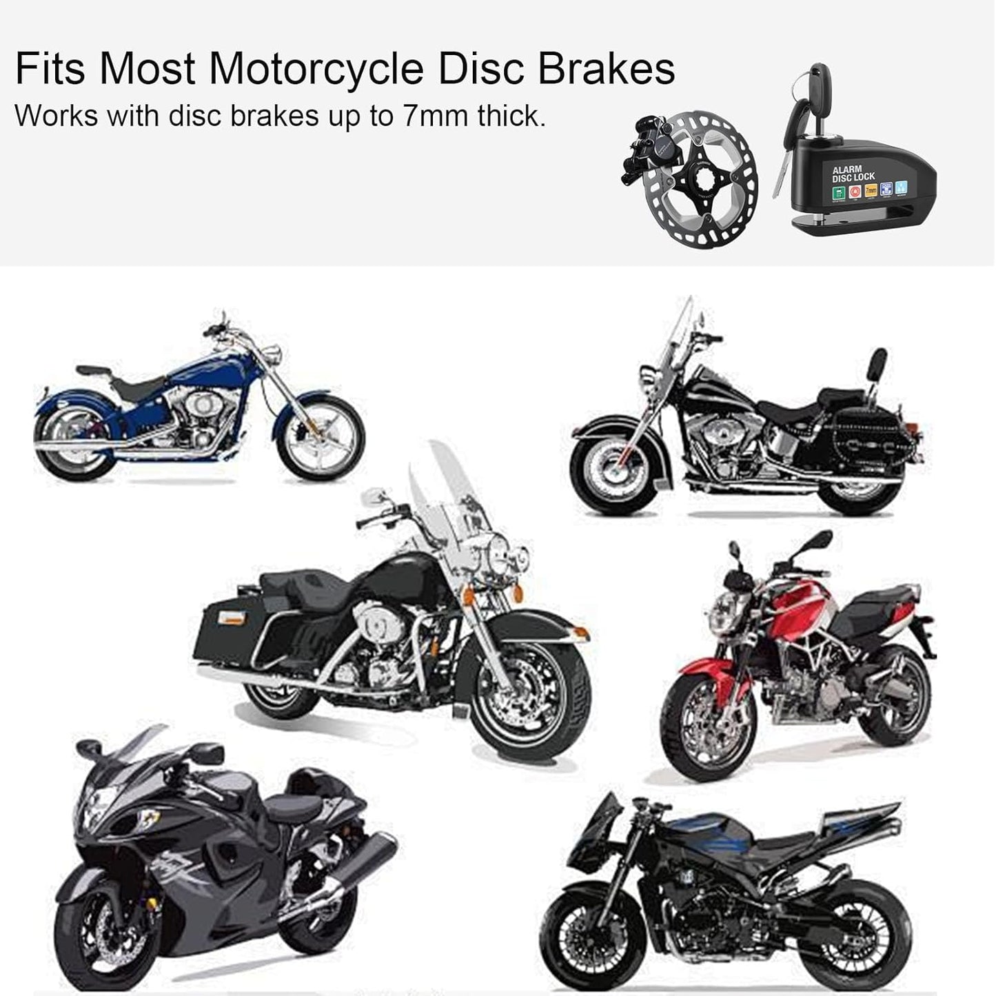 Motorcycle Alarm Disc Lock