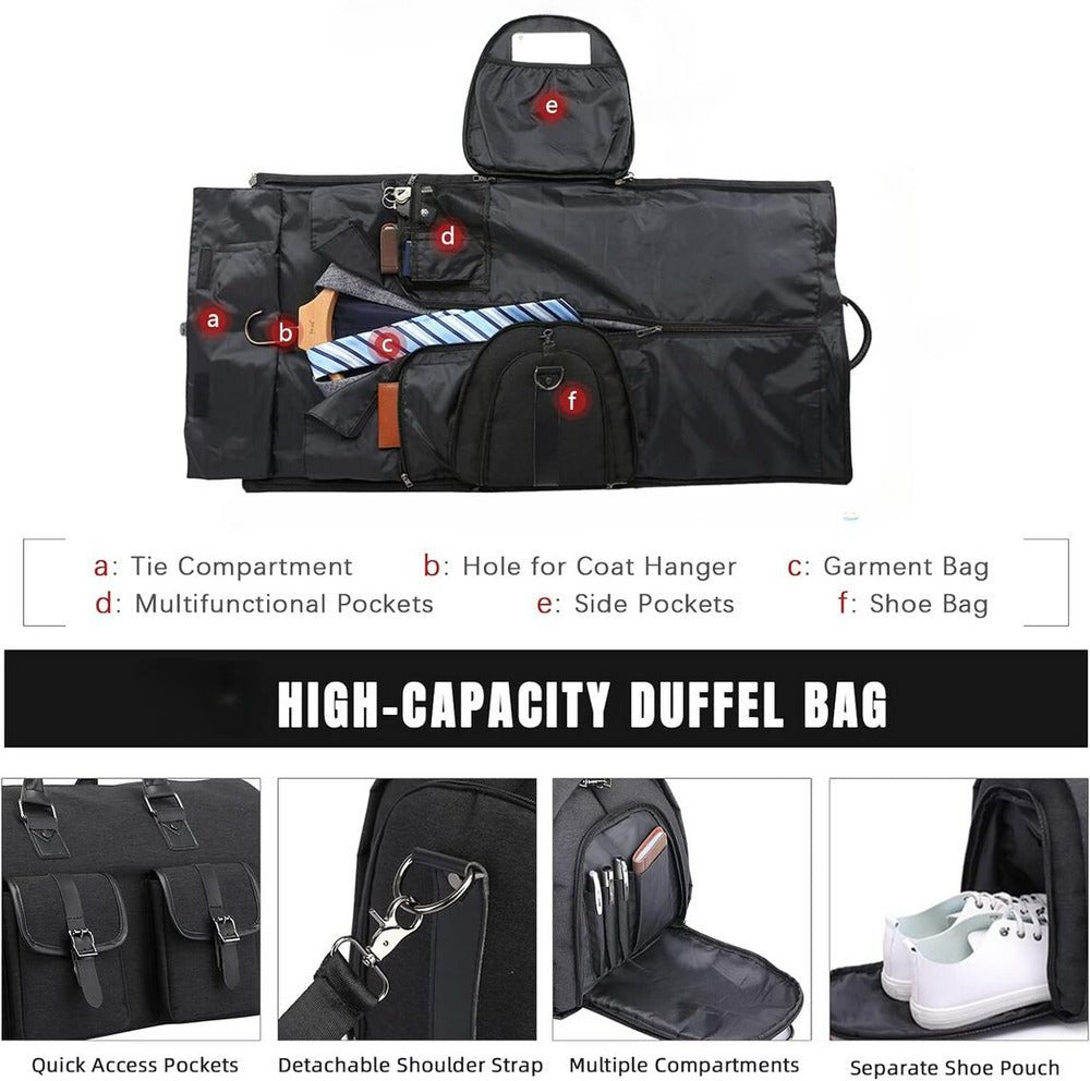 The convertible duffle garment luggage - Product Drop Center